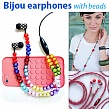 Bijou-ear headphones with beads 